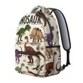 thumbnail image 2 of Cute Dinosaur Pattern Backpack for School,Cute School Bag,Schoolbag with Adjustable Shoulder Straps & Padded Back,15.3"x11"x7.1".﻿, 2 of 6
