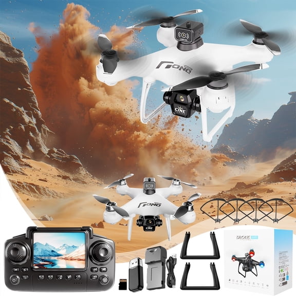 1080P Screen Remote Drone - Brushless Motor, ESC Dual Cameras, Cool Lights, Storage Card   Reader, Altitude Hold & Obstacle Avoidance, RC Quadcopter