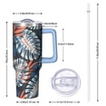 thumbnail image 3 of Colorful Hawaii Theme 40oz Tumbler with Handle, Stainless Mug Flip Straw Lid Vacuum Insulated Cup for Trips, 3 of 5
