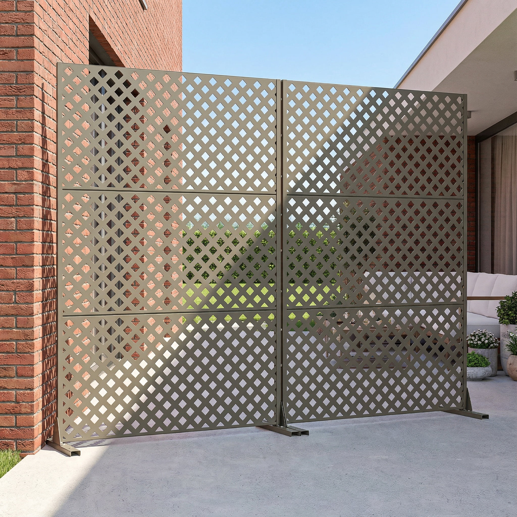 Metal Privacy Screen Fence Panel with Stylish Pattern
