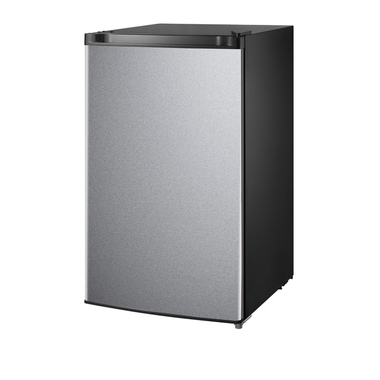 Mainstays 4.4 Cu. Ft. Compact Refrigerator, Stainless Steel photo 2
