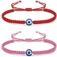 thumbnail image 1 of 2 Pcs Evil Eye Bracelets 7 Knot Lucky Bracelet Adjustable String Amulet for Women Men Teen Boys Girls, 1 of 4
