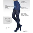 thumbnail image 3 of MeMoi Paisley Pop Cotton Blend Sweater Tights - Womens - Female (Small/Medium, Royal-Blue), 3 of 12