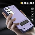 thumbnail image 4 of Samsung Galaxy S21 Ultra 5G Case Military Shockproof Kickstand Cell Phone Cover Protective with Upgrade Hard PC & Premium Soft TPU Kickstand for Galaxy S21 Ultra 6.8 inch Purple, 4 of 14