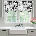 thumbnail image 4 of Paris Tower Balloon Curtains 63 Inch Length for Living Room/Bedroom, Vintage Architectural Hand-Painted Aesthetic Rod Pocket Privacy Door Curtains Decorative Tie Up Shade for Window 52"x63", 4 of 8