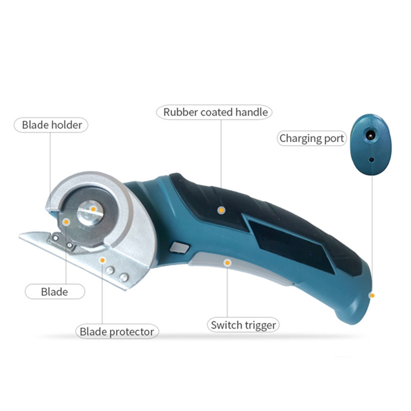 Electric Scissors Rechargeable Cordless Electric Cutter Shear For Cardboard Leather Fabric Scrapbook Carpet Electric Rotary Cutt ,Lightweight and Comfortable