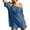 Blue, variant on Laqbezok Women's Off-The-Shoulder Romper, Loose Casual Short Sleeve Jumpsuit, Summer One-Piece Playsuit with Pockets