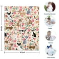 thumbnail image 4 of Chihuahua and Flower Florals Blanket,Comfortable Soft Flannel Throw Blanket,All Season,Warm Lightweight Blankets for Sofa Bed Couch Living Room Chair,30"x40"(80x100cm), 4 of 4