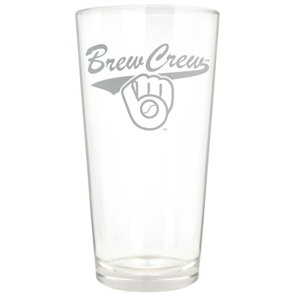 Milwaukee Brewers Etched 16oz. Rally Cry Pint Glass