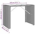 thumbnail image 4 of vidaXL 7 Piece Garden Bar Set Grey Poly Rattan& Solid Wood Acacia, 4 of 4