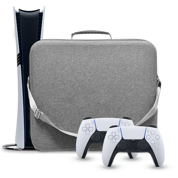 Compatible con la consola PlayStation 5 Pro: funda protectora de EVA a prueba de golpes para accesorios de PS5 Pro, caja de almacenamiento portátil para viajes con diseño anticaídas