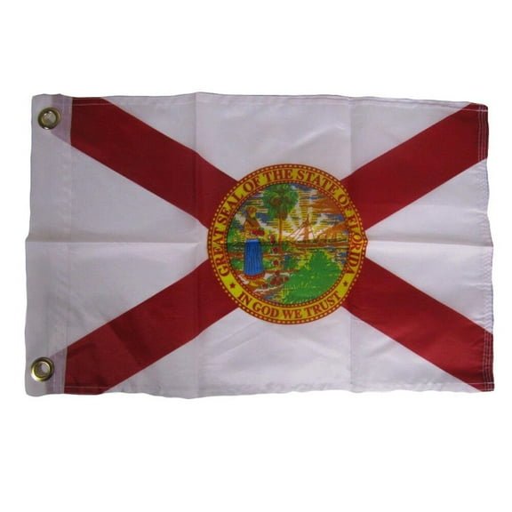 12x18 12"x18" State of Florida Motorcycle Boat Flag Grommets Indoor Outdoor