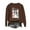Brown-Halloween Shirts, variant on Halloween Sweatshirts for Women Spooky Pumpkin Ghost Graphic Sweatshirt Loose Fit Round Neck T-shirt Long Sleeve Tunic Pullover Tops Halloween Clothes