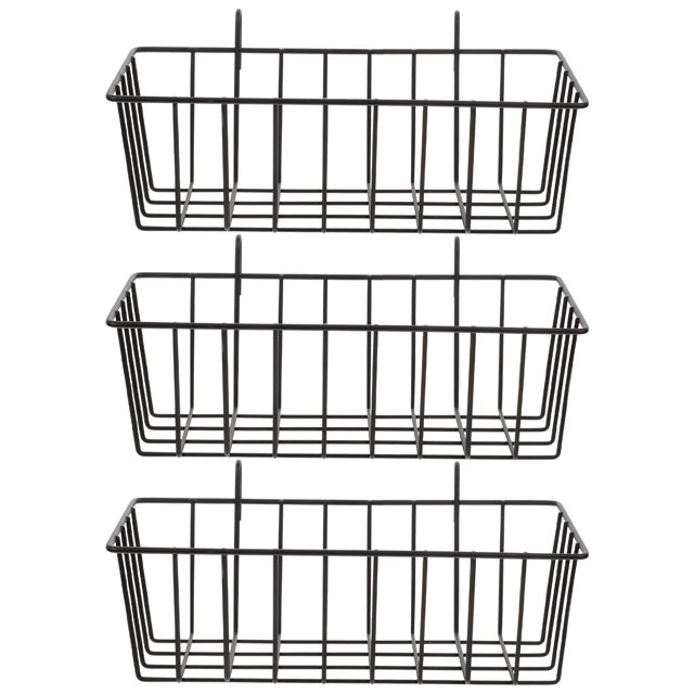 Milisten 3Ud Cestas De Negras Para Colgar En Pared Con Gran Capacidad Y Antióxido Para Y Cocina
