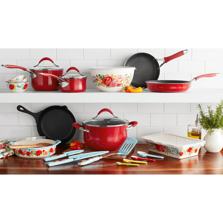 Pioneer Woman Cookware Set Nonstick #kitchenware Review 