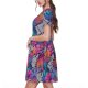 thumbnail image 2 of Balery Tropical Leaves Vestidos sueltos de manga corta para mujer, vestidos de verano 2025, vestidos casuales de corte A con vuelo., 2 of 6