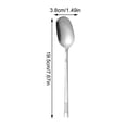 thumbnail image 3 of 2 Pack Stainless Steel Thick Square Spoon, Korean Style Rice Soup Spoon, 304, Creative Red Mesh Handle, for Dining Table, 3 of 9
