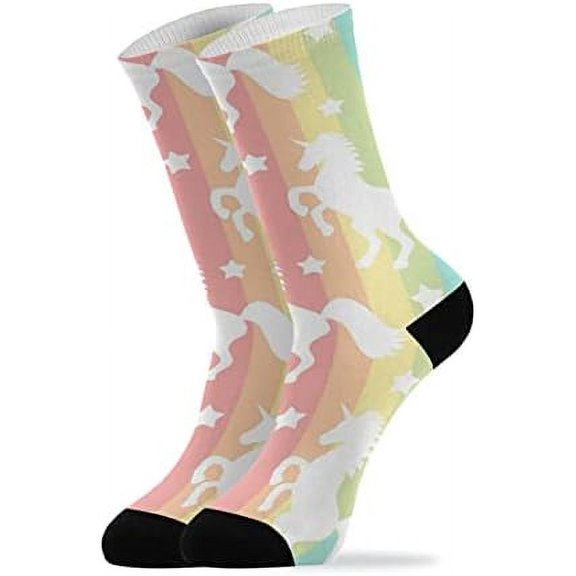 Coolnut Cute Unicorn Socks Winter Warm Socks Fashion Print Socks Novelty Casual Socks for Men Women( 1 Pack)