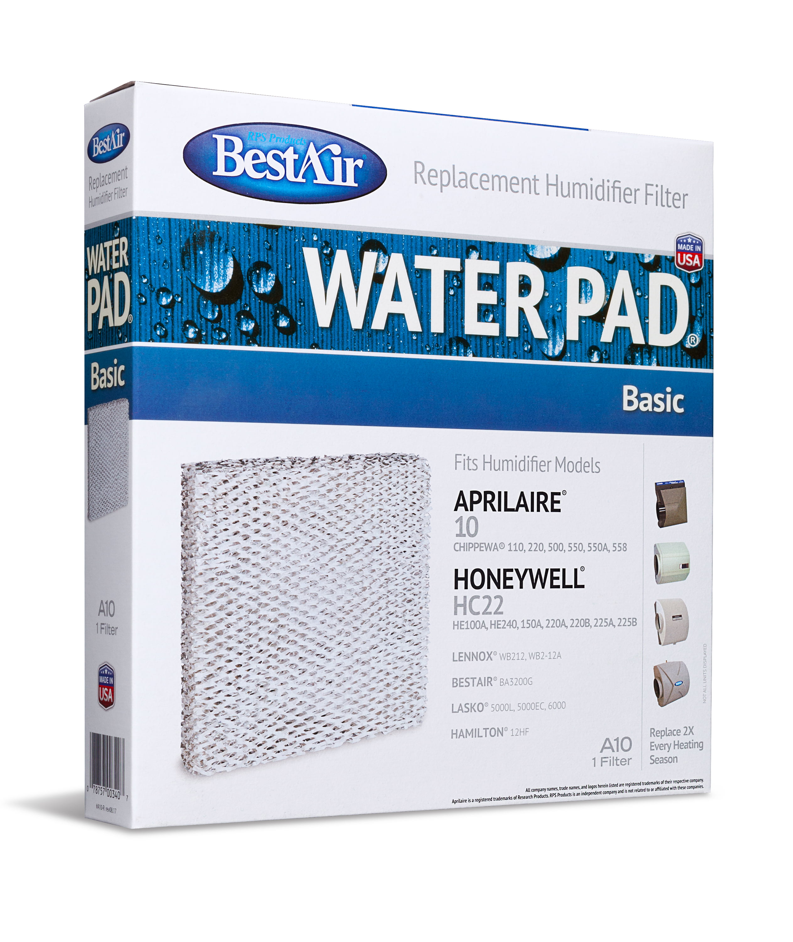 Fits Aprilaire #10 AA-10-WP Comparable Humidifier Water Panel 6 Pack 