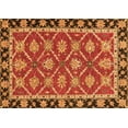 thumbnail image 1 of Ahgly Company Indoor Rectangle Abstract Orange Modern Area Rugs, 5' x 8', 1 of 4