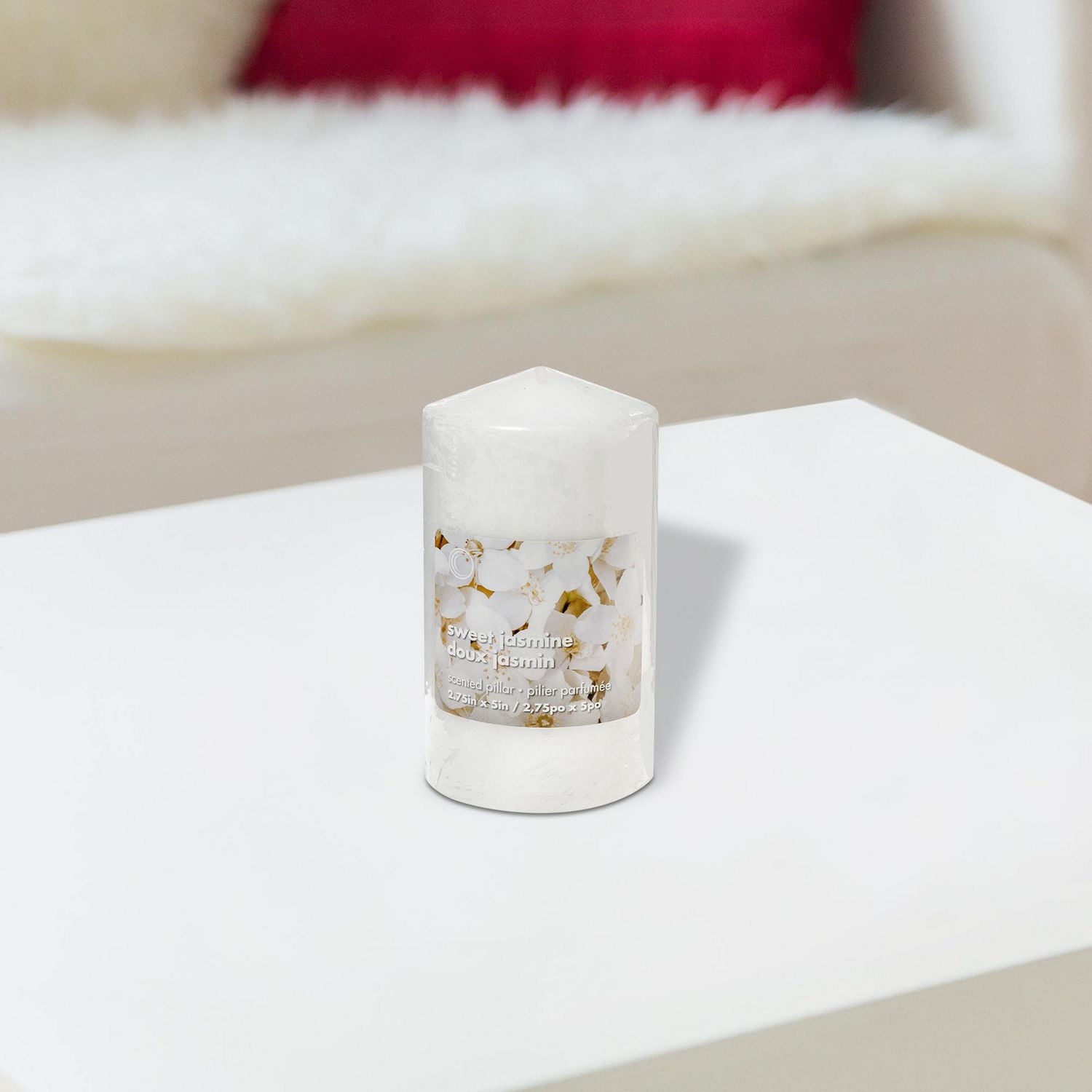 2.75"X5" Scented Pillar Sweet Jasmine - Set of 6