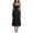 black, variant on Women Spaghetti Strap Midi Dress Summer Square Neck A Line Casual Elegant Dress