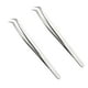 thumbnail image 3 of 2 uds pinzas para injertar pestañas pinzas para extensión de pestañas pinzas para pestañas postizas herramientas de maquillaje plata, 3 of 6