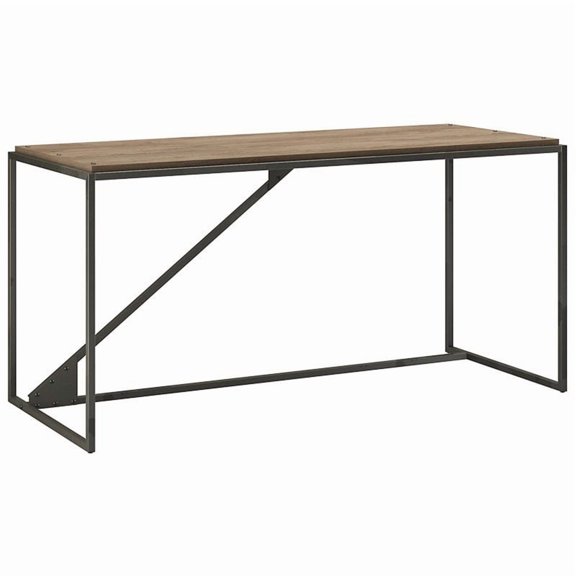 Pemberly Row 62" Industrial Writing Desk in Rustic Gray
