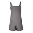 thumbnail image 5 of Women's Summer Romper - Sleeveless Boho Suspender Jumpsuit, Grey Jumpsuits for Women Summer Rompers 2025 Casual Short Overalls Romper Sexy Sleeveless Boho Suspenders Jumpsuit, 5 of 7