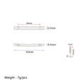 thumbnail image 4 of Barras de tensión de retención de cuerdas de 42 mm con 2 tornillos para guitarra eléctrica negra Yuyangstore Barras de tensión, 4 of 8