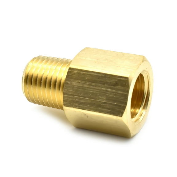 Interstate Pneumatics FB404 1/4" NPT Male x 1/4" NPT Female Brass Hex Adapter