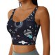 thumbnail image 2 of Fotbe Galaxy2 Sujetador Deportivo Largo sin Aros para Mujer con Almohadillas y Soporte Medio, Transpirable y Absorbente, Camiseta Tipo Chaleco o Tank Top-Large, 2 of 8