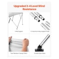 thumbnail image 3 of Boat Bimini Top 4 Bow 8'Lx(91-96")W x 54"H, Marine Grade Canopy, 3 of 9