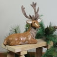 thumbnail image 3 of Northlight Reindeer Lying Down Christmas Figure - 16.5” - Brown and Gold, 3 of 3