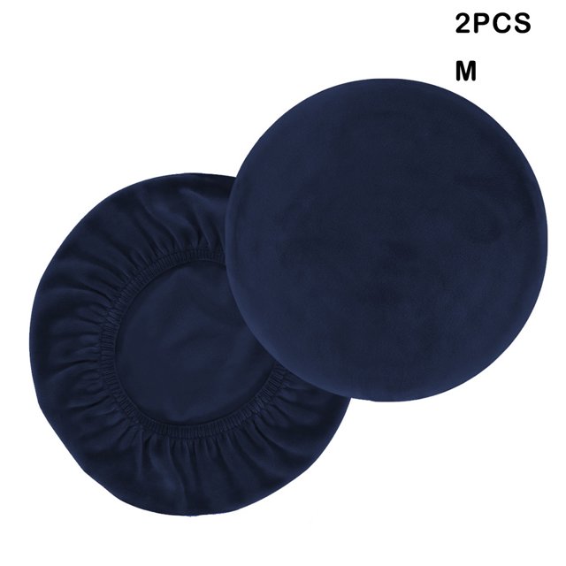 Baohd 2X Stool Cover Bar Supplies Dustproof Chair Covers Fine Workmanship Handily Install Multipurpose Washable Multicolored Navy-blue M