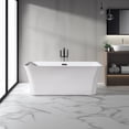 thumbnail image 4 of Dreamwerks 66.9 in. Acrylic Rectangular Flat-bottom Not-Whirlpool Bathtub in Glossy White, 4 of 9