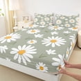 thumbnail image 3 of Homewish Grey Green Cartoon Bed Sheets, Groovy Flower Floral King Sheets, Kawaii Princess Style Sheet Set, Ultra Soft Bedroom Decor, 4 Pieces, 3 of 7