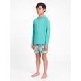 thumbnail image 4 of Ocean Gear Boys Long Sleeve Hooded Rash Guard Swim Top, Sizes 4-18, 4 of 4