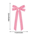 thumbnail image 3 of WWC Christmas Bows Set, 12 pcs Pink Velvet Bows with 16.4 ft Faux Pearl Bead Chain, Christmas Tree Decorations for Party Gift Wrapping and Wedding, 3 of 8