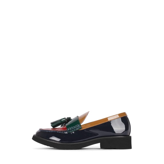 Jeffrey Campbell LENNA-TSL Classic Penny Tassel Loafers NAVY BRIGHT MULTI (10, NAVY BRIGHT MULTI)
