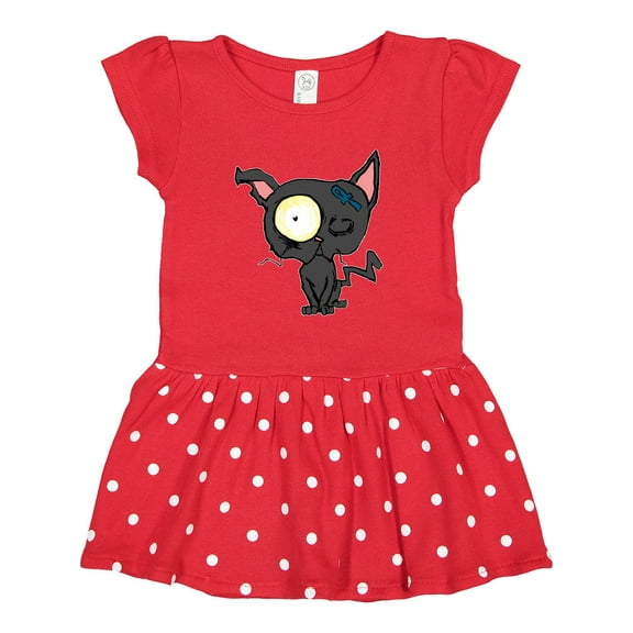 Inktastic Goth Animals Pets Black Cat Girls Toddler Dress