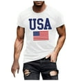 thumbnail image 4 of BOOMNY Mens Independence Day Tshirts Short Sleeve Patriotic July 4th Usa Flag Star Striped Printed T Shirts For Men 4th Of July Soft Summer Tee Shirts Comfy Dailywear, 4 of 4