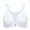 White, variant on DELIMIRA Women's Front Closure Bras Posture Underwire Unlined Back Support Bra Plus Size