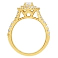 thumbnail image 2 of Unique Moments 1 ct Lab Grown Diamond Double Halo Oval Engagement Ring in 14K Yellow Gold, 2 of 5