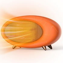 Space Heater, 600W Small Desk Heater for Indoor Use,Fast Safety Personal Desktop Heaters for Bedroom Table Home Office(Orange)