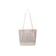 thumbnail image 4 of Bolsa a cuadros Vintage para mujer de compras diarios de hombro simples de viaje de PU JShteea Para Estrenar, 4 of 9