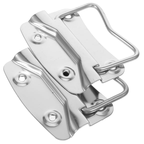 2pcs Stainless Steel Ring Folding Pull Handle Spring Foldable Handle Heavy Duty Toolbox Handles For Door Chest Accessories