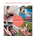 thumbnail image 7 of Red Stripes Yoga Towel for Hot Yoga Non Slip, Simple Red White Texture Yoga Mat Towel Absorbent Yoga Sweat Towels Microfiber Hot Yoga Blanket for Bikram Pilates 26"x74", 7 of 7