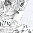thumbnail image 3 of DAZLUTE Peel and Stick Removable Wallpaper White Black Floral Contact Paper Wallpaper,17.72" x 394", 3 of 8