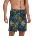 thumbnail image 2 of Sikiie Vintage Compass Mens Pajama Shorts, Lightweight Lounge Pant with Pockets Soft Sleep Pj Shorts for Men3X-Large, 2 of 6
